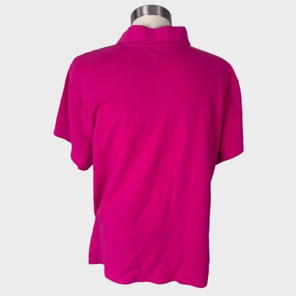 Karen Scott XXL Womens Pink Short Sleeve Polo Shirt 100% Cotton - Picture 5 of 8
